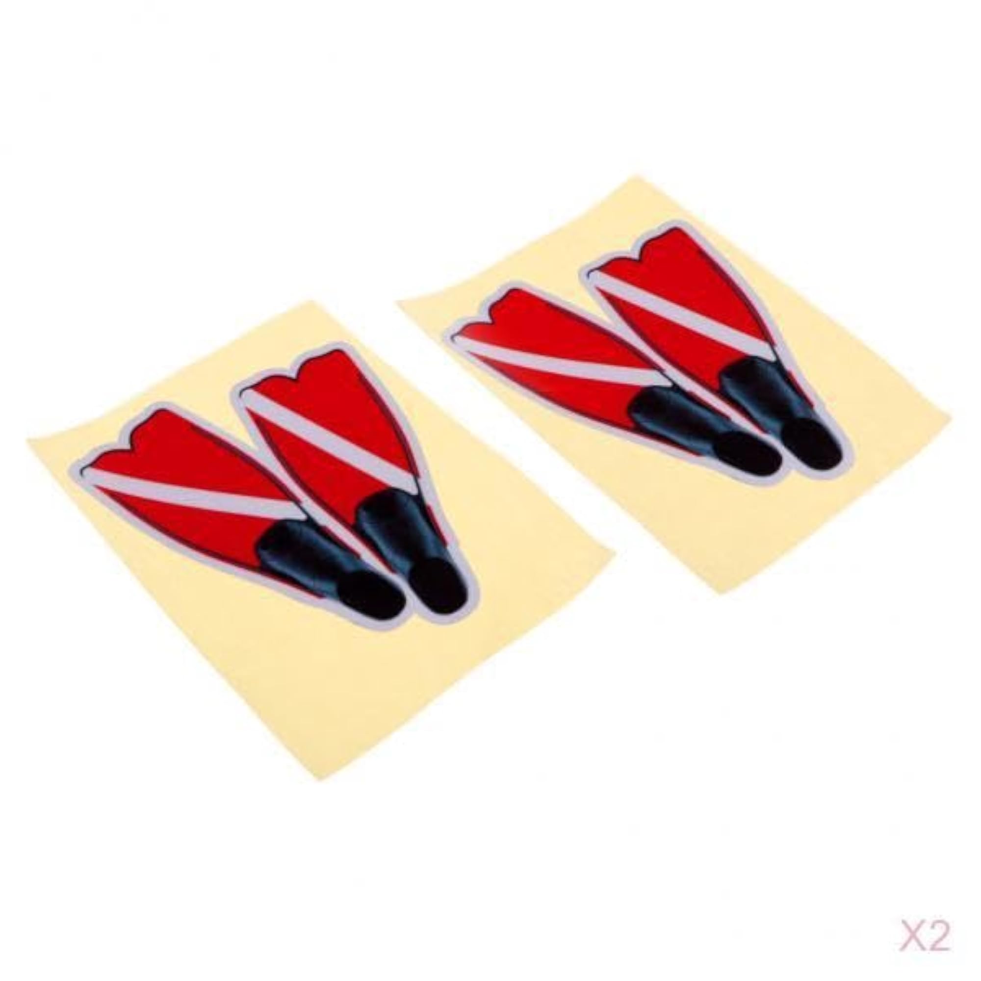 4 Pieces Waterproof Reflective Scuba Diving Dive Snorkel Sticker Decal Set